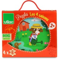 Puzzle En Bois Les 4 Saisons - 4 X 6 Pièces - VILAC