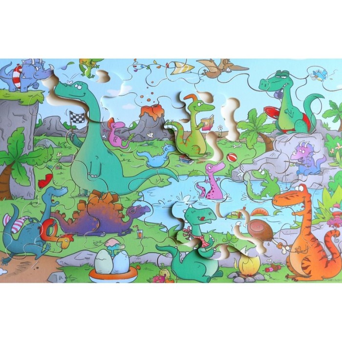 Puzzle Michèle Wilson - Les Dinosaures - 24 Pièces