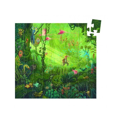 Puzzle Silhouette DJECO - Dans La Jungle - 54 Pièces
