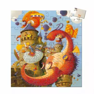 Puzzle Silhouette DJECO - Vaillant Et Les Dragons - 54 Pièces