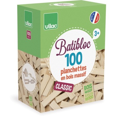 Batibloc Naturel - 100 Planchettes En Hêtre Massif - VILAC