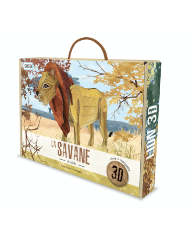 La Savane Le Lion - Maquette 3D Et Livre