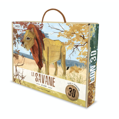 La Savane Le Lion - Maquette 3D Et Livre