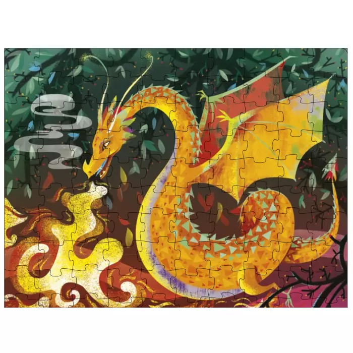 Le Dragon - Puzzle 100 Pièces Et Livre
