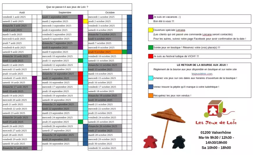 Que se passe-t-il aux jeux de Loïc ?